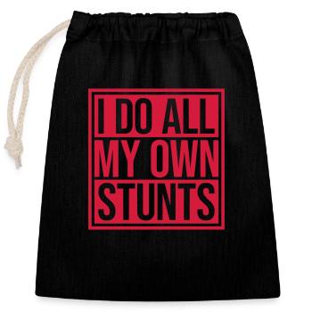 Toutes mes propres cascades - Sac cadeau en coton avec cordon (25 x 30 cm) - noir - Devant