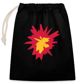 feuer flamme heiss tnt dynamit explodieren explosi - Verschließbarer Geschenkbeutel aus Baumwolle (25x30cm) - Schwarz - Vorne