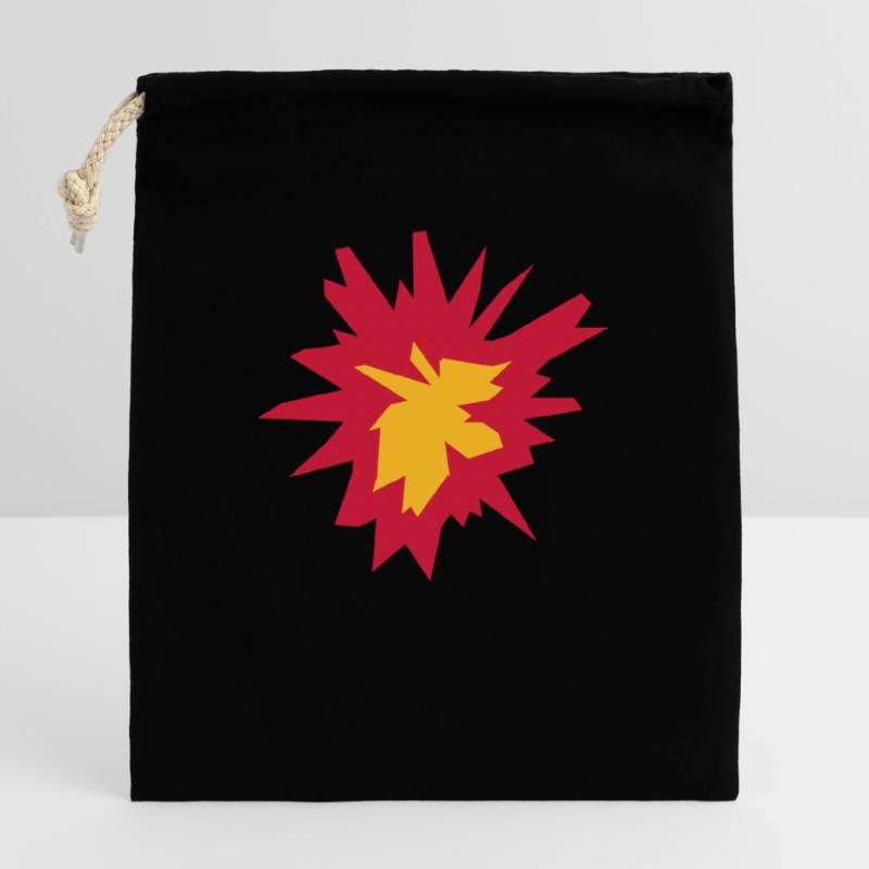 fire flame hot tnt dynamite explode explosi Closable cotton gift bag (25x30cm)