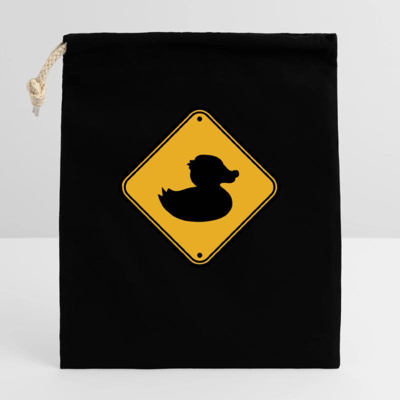 zone shield prohibited note danger caution Closable cotton gift bag (25x30cm)