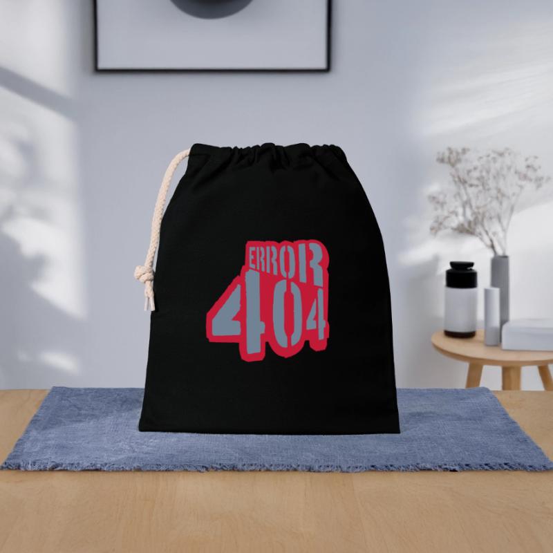 Error 404 Message Network Closable cotton gift bag (25x30cm)