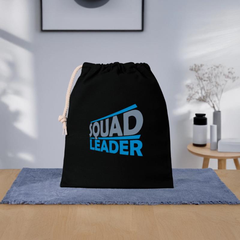 Chef de l’escouade du logo de conception Sac cadeau en coton avec cordon (25 x 30 cm)