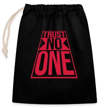 ne faites confiance à personne pour ne citer - Sac cadeau en coton avec cordon (25 x 30 cm) - noir - Devant