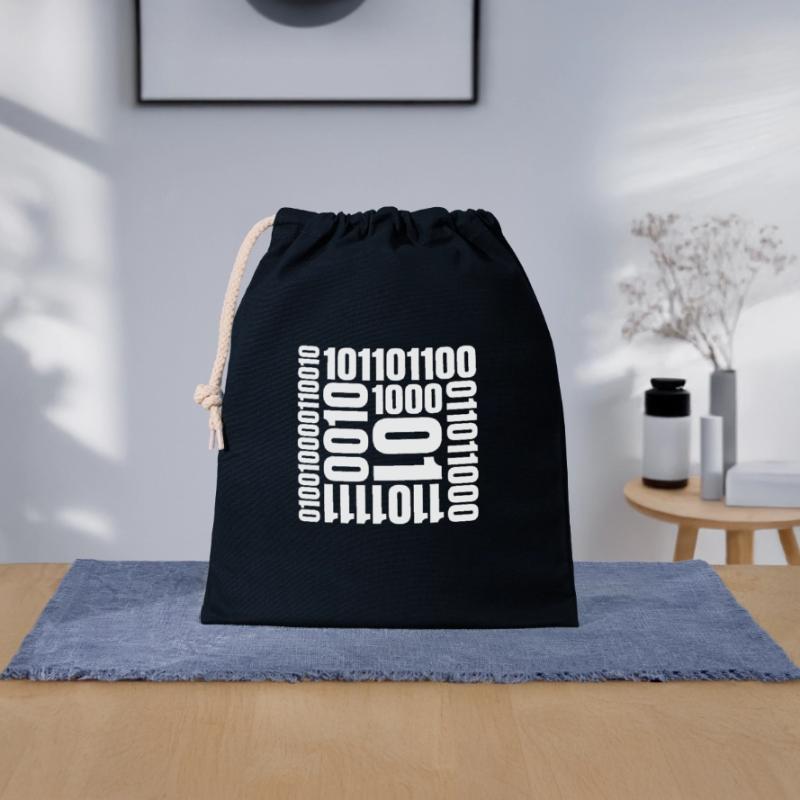 Binär Code Programm Sprache Verschließbarer Geschenkbeutel aus Baumwolle (25x30cm)
