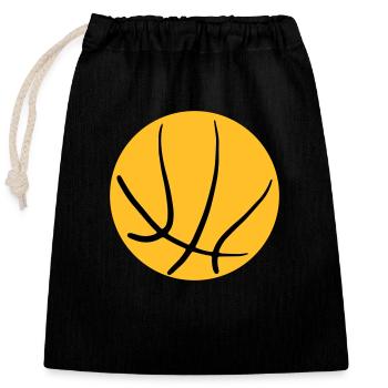 Basketball 19 - Closable cotton gift bag (25x30cm) - black - Front