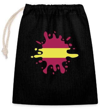 Splash of colour Spain - Closable cotton gift bag (25x30cm) - black - Front