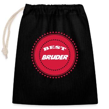 FRERE SOEUR BROTHER SISTER - Sac cadeau en coton avec cordon (25 x 30 cm) - noir - Devant