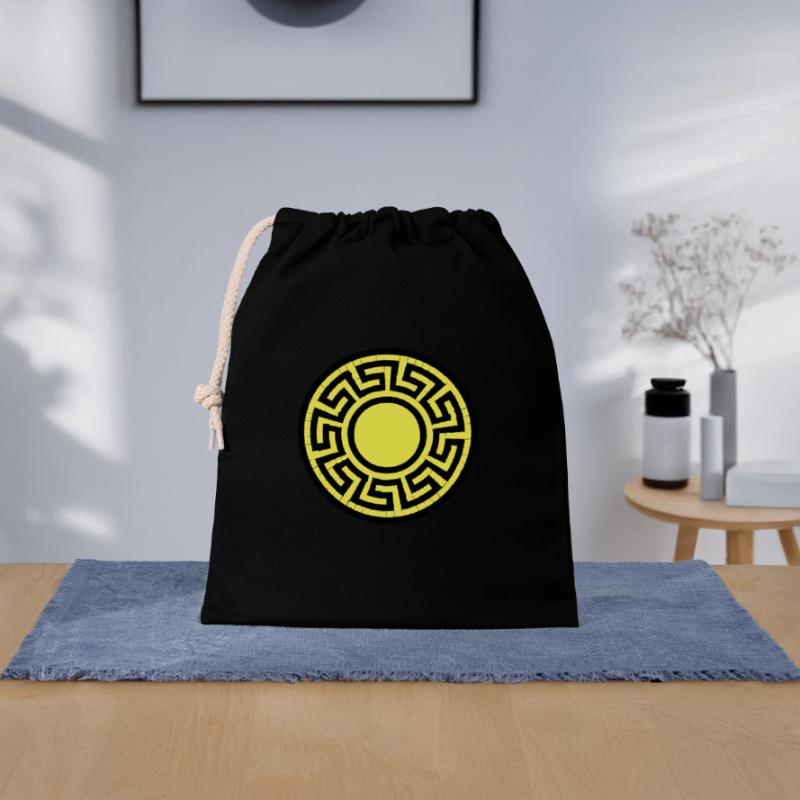 Disk Pattern Closable cotton gift bag (25x30cm)