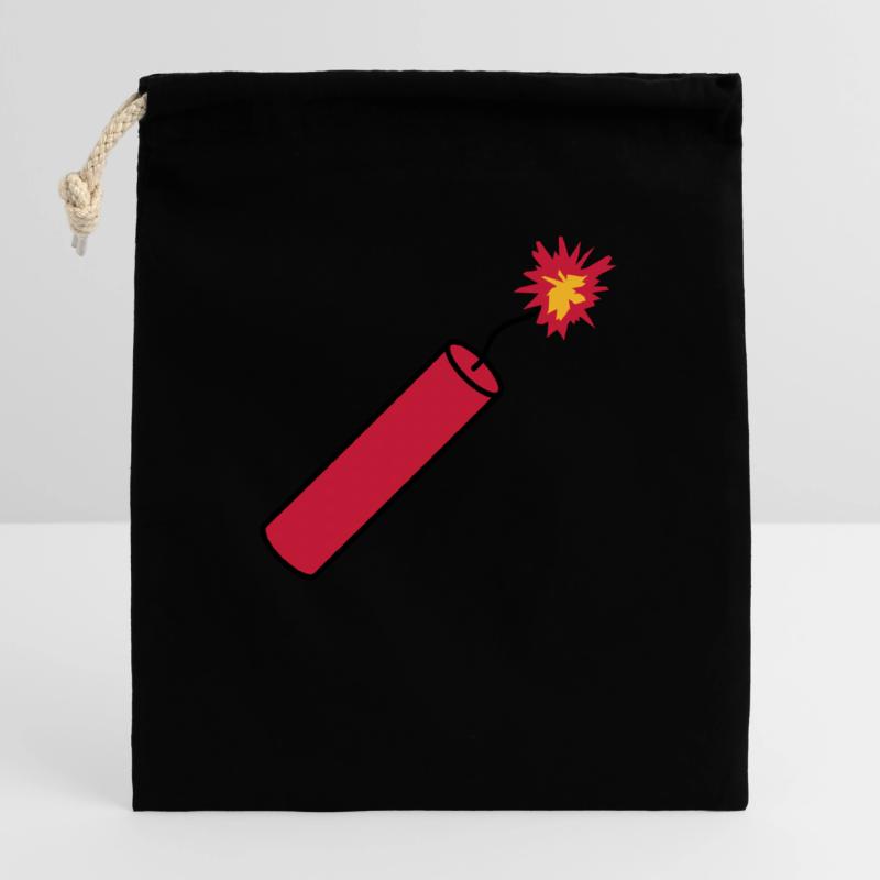 rod tnt dynamite explode explosion blast Closable cotton gift bag (25x30cm)