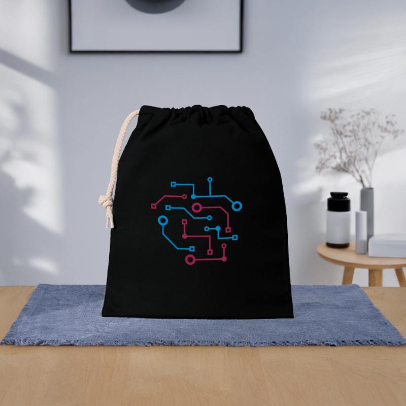Computer Nerd CPU Daten Schaltung Elektrisch Verschließbarer Geschenkbeutel aus Baumwolle (25x30cm)