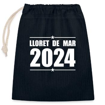 Lloret De Mar 2024 - Verschließbarer Geschenkbeutel aus Baumwolle (25x30cm) - Navy - Vorne