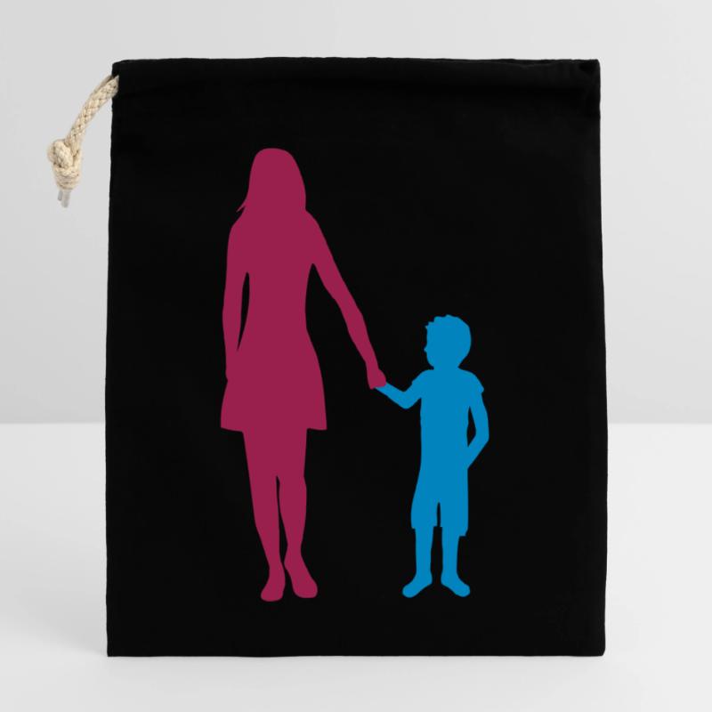 sohn mutter muttertag mama und junge muttertag kin Verschließbarer Geschenkbeutel aus Baumwolle (25x30cm)