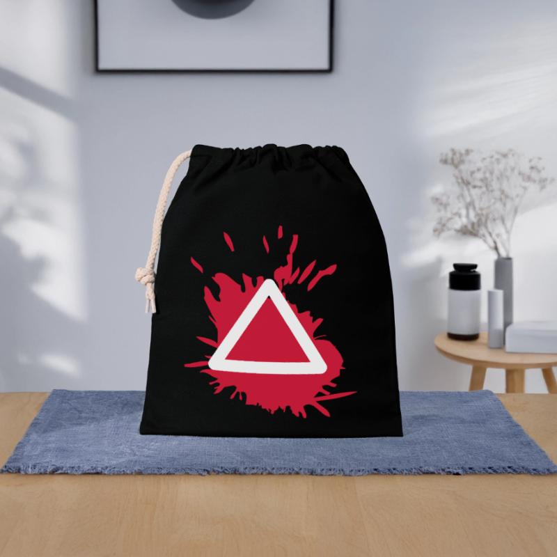 triangle circle drop X square symbols controller Closable cotton gift bag (25x30cm)