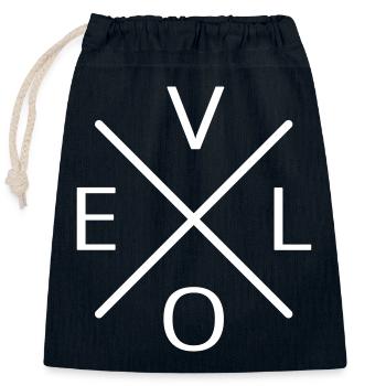 Bike - Closable cotton gift bag (25x30cm) - navy - Front