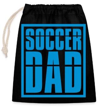 Soccer Dad Logo Cool - Closable cotton gift bag (25x30cm) - black - Front