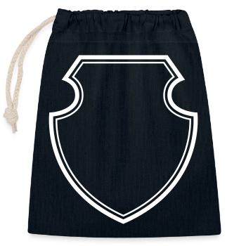 wappen leer - Verschließbarer Geschenkbeutel aus Baumwolle (25x30cm) - Navy - Vorne
