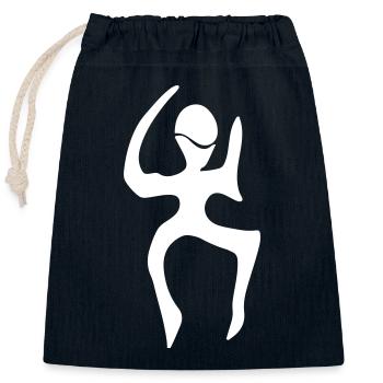 1040 Icon (white) - Closable cotton gift bag (25x30cm) - navy - Front