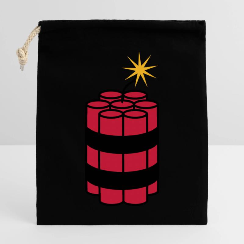 lit tnt dynamite explode explosion spre Closable cotton gift bag (25x30cm)