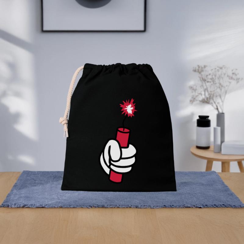 main tnt dynamite exploser ex Sac cadeau en coton avec cordon (25 x 30 cm)