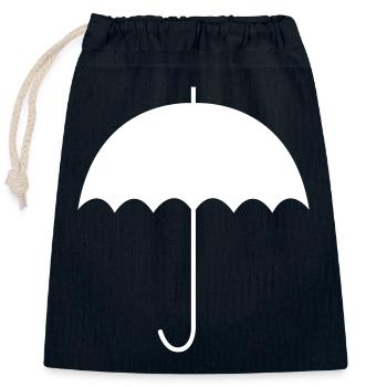 regenschirm - Verschließbarer Geschenkbeutel aus Baumwolle (25x30cm) - Navy - Vorne
