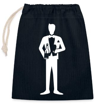 Bachelor Party Bräutigam - Verschließbarer Geschenkbeutel aus Baumwolle (25x30cm) - Navy - Vorne