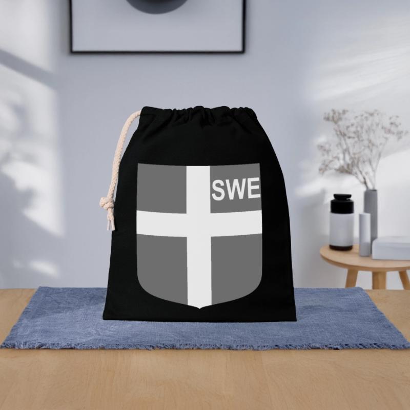 eng tactical shield Closable cotton gift bag (25x30cm)