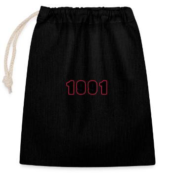 1991 Year Birthday - Closable cotton gift bag (25x30cm) - black - Front