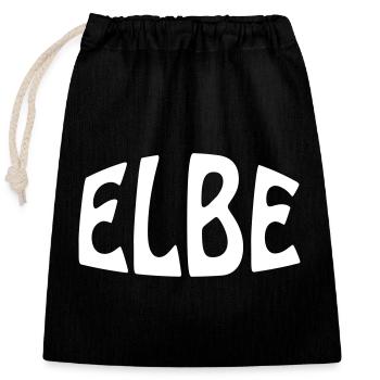 elfe - Sac cadeau en coton avec cordon (25 x 30 cm) - noir - Devant