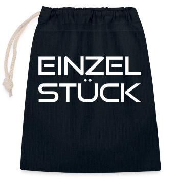 Einzelstück - Verschließbarer Geschenkbeutel aus Baumwolle (25x30cm) - Navy - Vorne