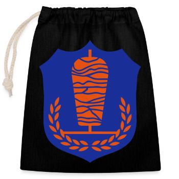 Armoiries de Döner - Sac cadeau en coton avec cordon (25 x 30 cm) - noir - Devant