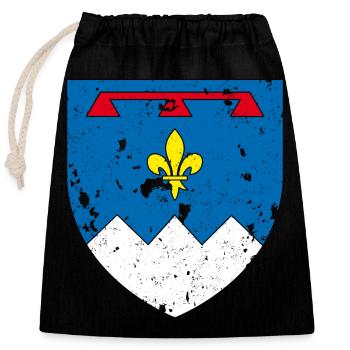 Alpes-de-Haute-Provence - Verschließbarer Geschenkbeutel aus Baumwolle (25x30cm) - Schwarz - Vorne