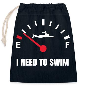 Schwimmer Schwimmen Schwimmsport Idee - Verschließbarer Geschenkbeutel aus Baumwolle (25x30cm) - Navy - Vorne