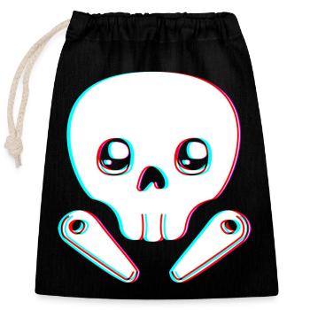 Flipper Pinball - Closable cotton gift bag (25x30cm) - black - Front