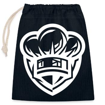 Kochmütze Symbol Kochen - Verschließbarer Geschenkbeutel aus Baumwolle (25x30cm) - Navy - Vorne
