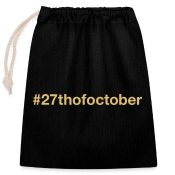 born on October 27 Birthday birthday - Closable cotton gift bag (25x30cm) - black - Front