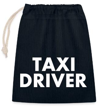 Taxi driver - Verschließbarer Geschenkbeutel aus Baumwolle (25x30cm) - Navy - Vorne