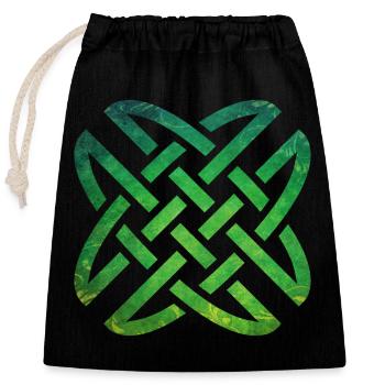 Celtic Knot - Verschließbarer Geschenkbeutel aus Baumwolle (25x30cm) - Schwarz - Vorne