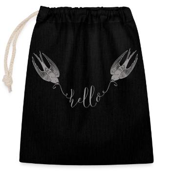 Hirondelle - Closable cotton gift bag (25x30cm) - black - Front