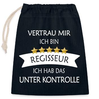 Vertrau mir Regisseur - Verschließbarer Geschenkbeutel aus Baumwolle (25x30cm) - Navy - Vorne