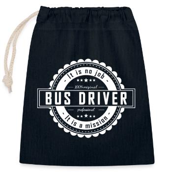 bus driver - Verschließbarer Geschenkbeutel aus Baumwolle (25x30cm) - Navy - Vorne
