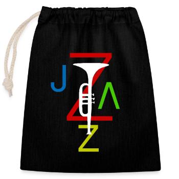 Jazz - Verschließbarer Geschenkbeutel aus Baumwolle (25x30cm) - Schwarz - Vorne
