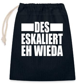 DES ESKALIERT EH WIEDA - Verschließbarer Geschenkbeutel aus Baumwolle (25x30cm) - Navy - Vorne