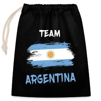 Team Argentina / Gift Buenos Aires - Closable cotton gift bag (25x30cm) - black - Front