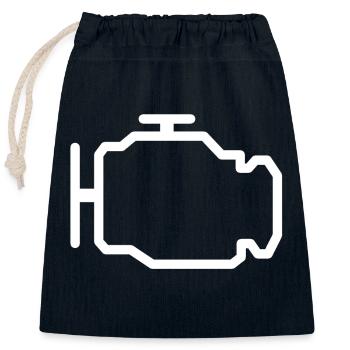 Engine - Closable cotton gift bag (25x30cm) - navy - Front