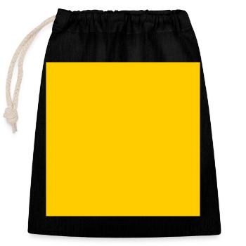 yellow background texture personalize template - Closable cotton gift bag (25x30cm) - black - Front