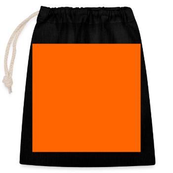 Personalize orange background texture - Closable cotton gift bag (25x30cm) - black - Front