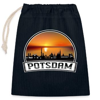 Potsdam Deutschland Skyline Vintage Sunset Travel Souv - Verschließbarer Geschenkbeutel aus Baumwolle (25x30cm) - Navy - Vorne