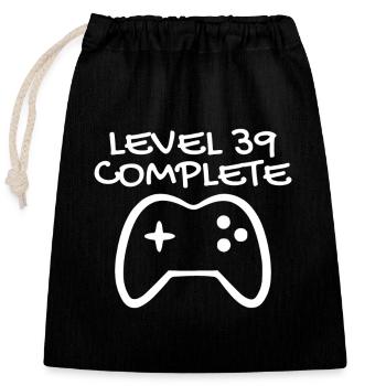 39. Geburtstag - Gamer 39 - 39 Jahre Geschenk - Verschließbarer Geschenkbeutel aus Baumwolle (25x30cm) - Schwarz - Vorne