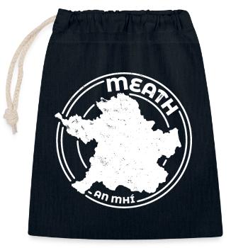 Meath Irland County | Landkarte Kontur Stempel - Verschließbarer Geschenkbeutel aus Baumwolle (25x30cm) - Navy - Vorne