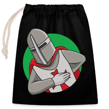 Croisé amical - Sac cadeau en coton avec cordon (25 x 30 cm) - noir - Devant